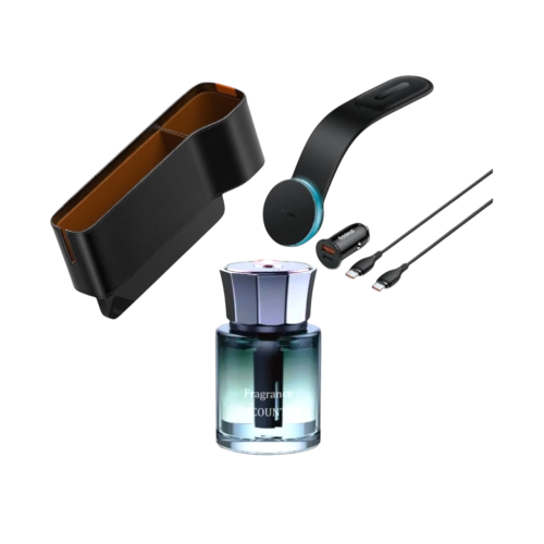 عرض-حامل شاحن جوال بيسوس مع منظم اغراض وفواحة عطري...