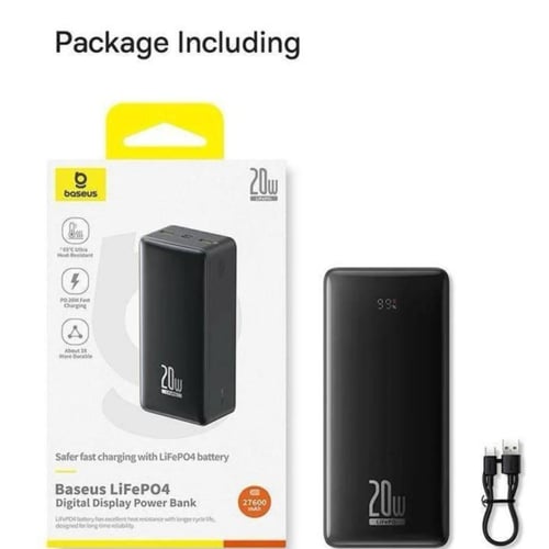 عرض- بيسوس بطارية متنقلة LifePO4 - سعة 27600 مللى...