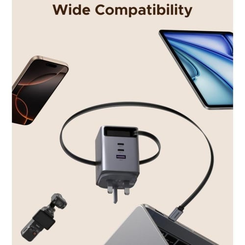 شاحن جداري يوجرين Nexode Pro بتقنية GaN وسلك قابل...