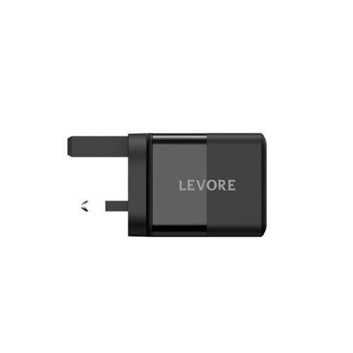 شاحن جداري ليفوري 20 واط منفذين PD وUSB - أسود