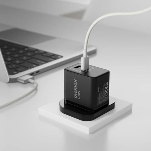 موماكس شاحن جداري منفذين تايب سي 35 واط شحن سريع ب...