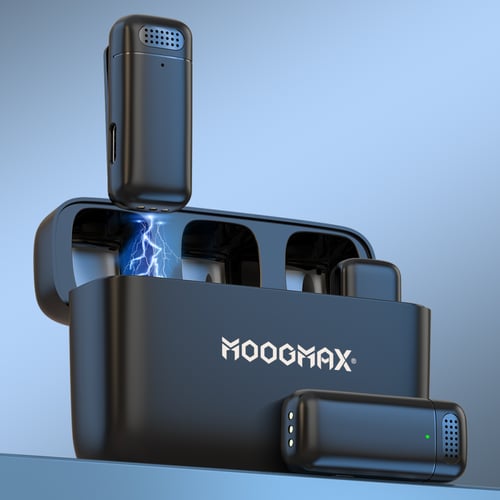 مايك لاسلكي مزدوج (Dual) احترافي، متوافق مع iPhone...