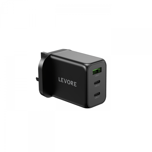 شاحن جداري ليفوري 65 واط بتقنية جان منفذين USB-C و...