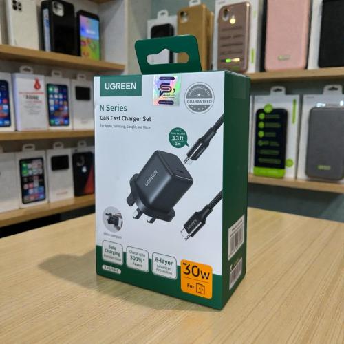 يوجرين-بكج شاحن 30 واط سريع GaN مع كابل USB-C