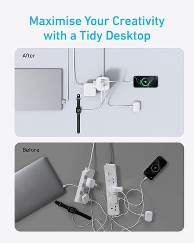 توصيلة انكر بقوة 20 واط (12 في 1 ) 8 منافذ AC ومنف...