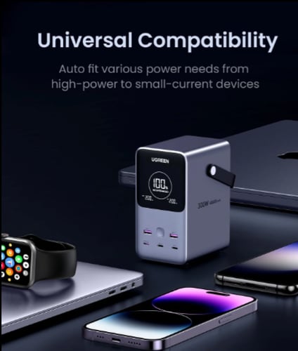 شاحن متنقل UGREEN بقدرة 300 وات وسعة 48000 مللي أم...