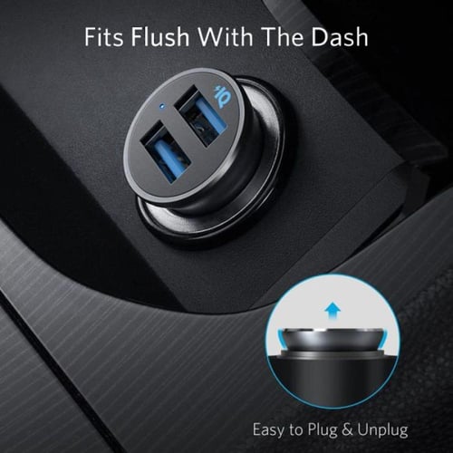 شاحن سياره انكر 24واط USB يدعم الشحن السريع