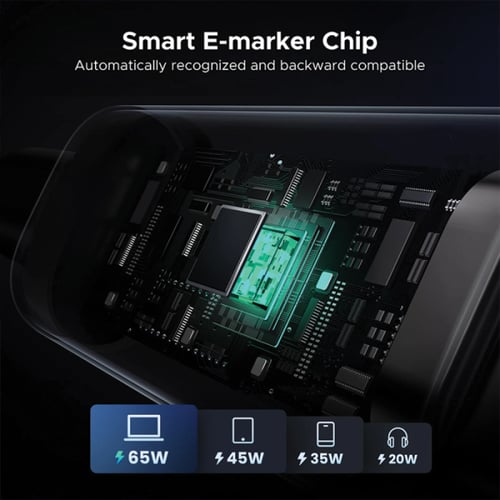 يوجرين- سلك شاحن Uno من USB-C الى USB-C بطول 1 م و...