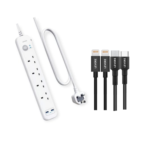 توصيلة انكر -PowerExtend مع 4 منافذ طاقة و2 منافذ...