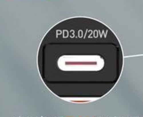 توصيلة لدينو شحن سريع بقوة 38 واط مع مخرج pd بقوة...