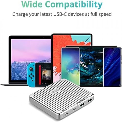 منصة شحن زندور سوبربورت شاحن مكتبي 4 منافذ 100 واط