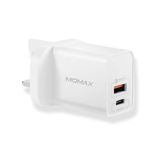 فيش شاحن موماكس 20 واط منفذين شحن السريع pd وكوالك...