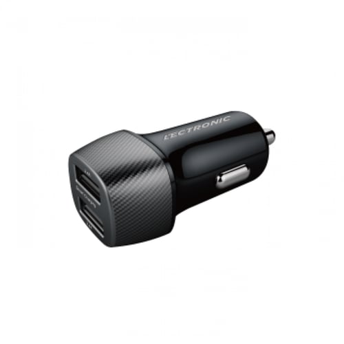 فيش شاحن سياره ليكترونك مخرجين بقوة 24 واط بتقنية...