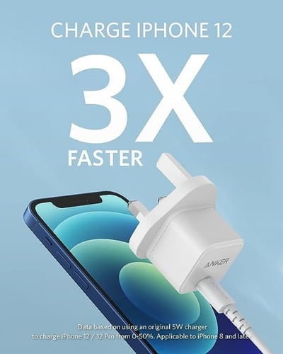 بكج انكر فيش جداري 20 واط مع سلك ايفون معتمد من اب...