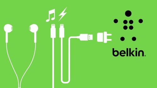 وصلة شاحن و سماعة من بيلكن عدد 2 منفذ لايتنج - ابي...