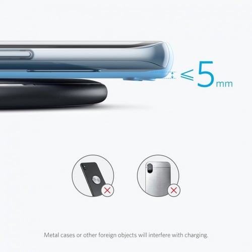 شاحن لاسلكي انكر anker Wireless سريع بقوة 10 واط -...