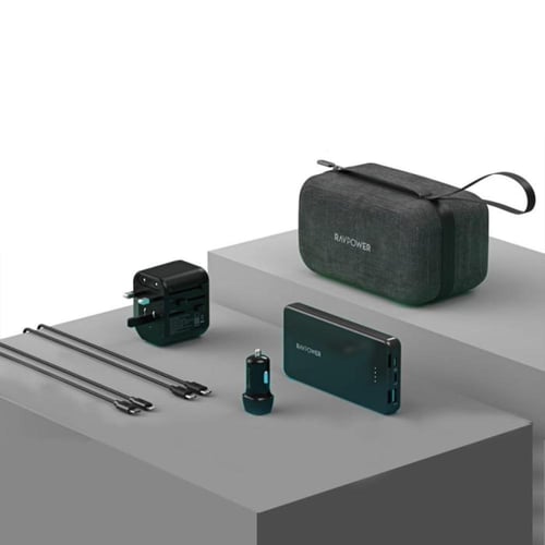 بكج راف باور بطارية 20 الف + فيش سفر + شاحن سيارة...