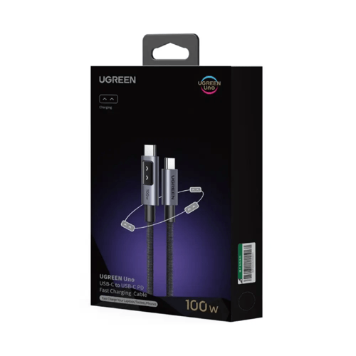 يوجرين- سلك شاحن Uno من USB-C الى USB-C بطول 1 م و...