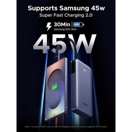 يوجرين بطارية متنقلة بسعة 20000 مل امبير وقوة 45 و...