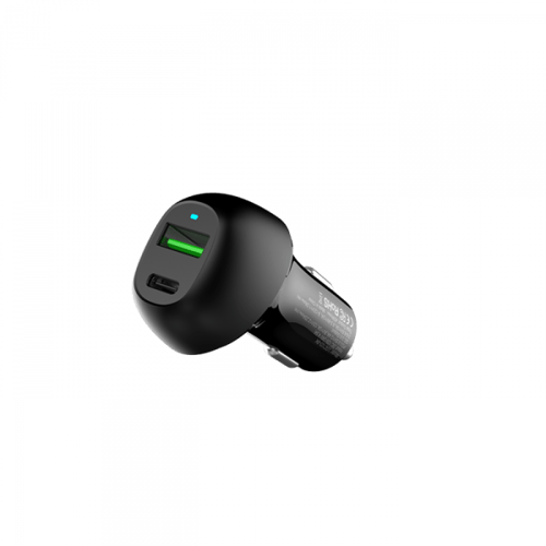 شاحن سيارة ليفوري 45 واط منفذ PD و منفذ USB - أسود