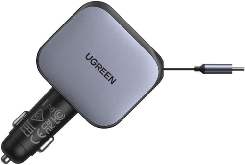 يوجرين شاحن سيارة سريع بمنفذين 60 واط مع كابل قابل...