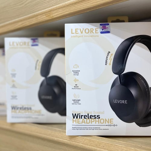 سماعة رأس ستيريو لاسلكية من ليفوري 45 ساعة - أسود