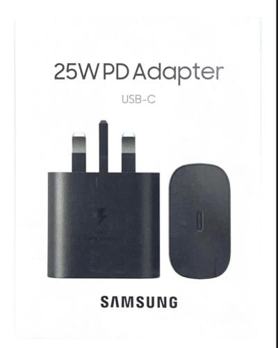 شاحن سامسونج الأصلي بقوة 25W منفذ تايب سي - اسود