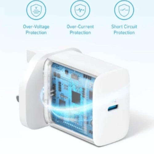 فيش جداري أنكر 20 واط منفذ USB-C عالي السرعة- ابيض