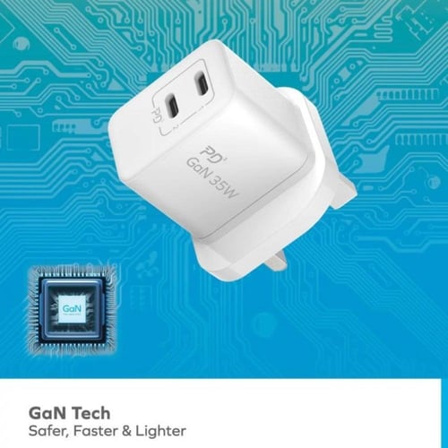 موماكس شاحن جداري منفذين تايب سي 35 واط شحن سريع ب...