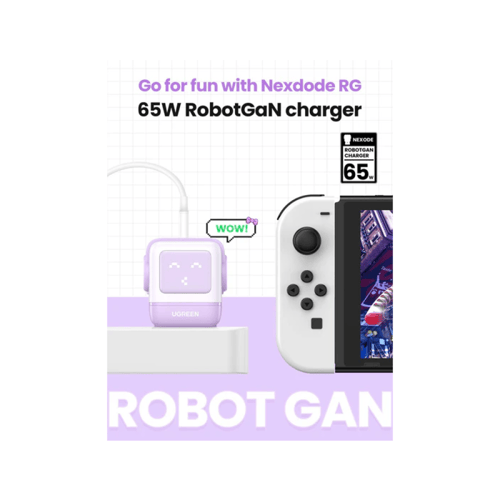 يوجرين- شاحن جداري نيكسود GaN روبوت بمنفذين USB-C...