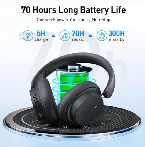 بيسوس - باوي D05 سماعة بلوتوث لاسلكية 70 ساعة - رم...