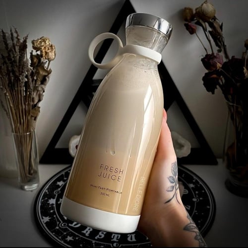 خلاط كهربائي محمول بسعة 350 مل شحن لاسلكي و USB مت...