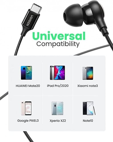 سماعة أذن تايب سي يوجرين سلكية مع مايكرفون مدمج -...