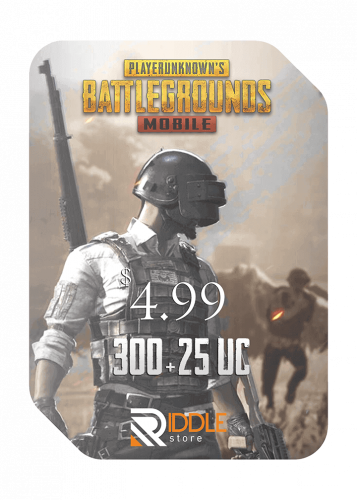 شدات ببجي - 5$ - 25+300 UC