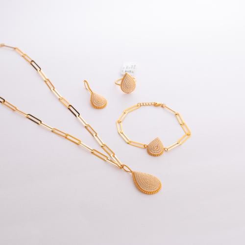 طقم ذهب عيار 21