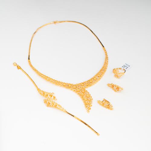 طقم ذهب عيار 21 ( دار 1 )