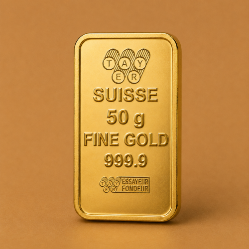 Gold bar 50 grams 24 karat