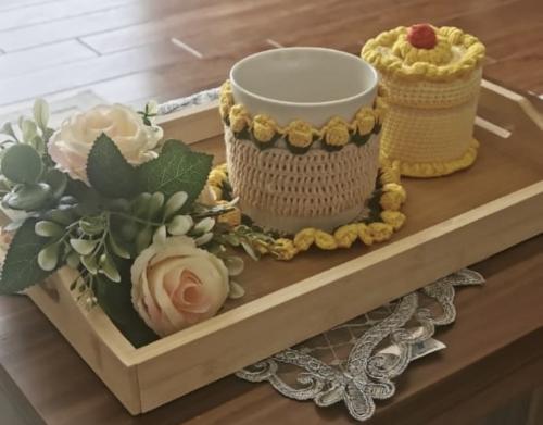 Floral Cup Gift Set - Yellow