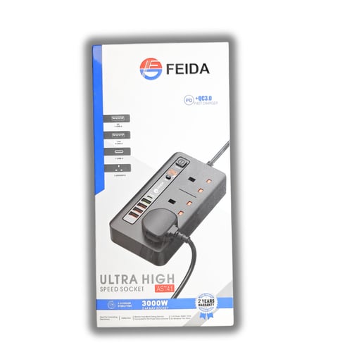 FEIDA -توصيلة كهربائية بمؤقت ذكي 3 متر 3000W م/AST...