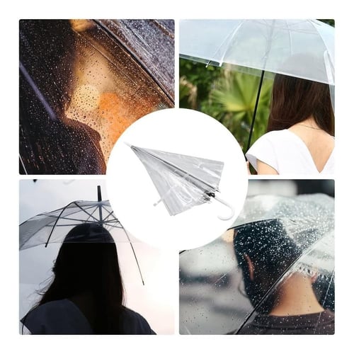 مظلة شفافة ذات تصميم جمالي للحماية من المطر