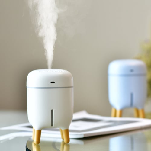 فواحة مرطب الهواء محمول متعدد الألوان مع ضوء ليلي...