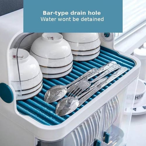 رف تجفيف ومنظم اطباق المطبخ