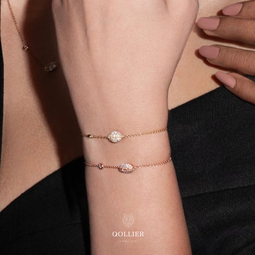 اساورة مرصعة بالألماس المدور