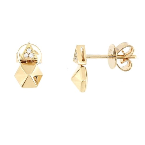 حلق عيار 18 و ألماس مدور VS-SI