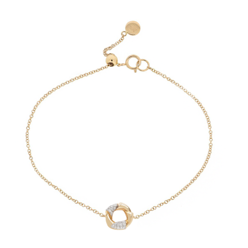 اسوارة بشكل دائري مع ألماس مدور