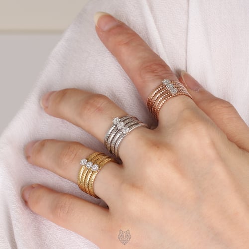 خاتم ڤيڤا لا ڤيدا ألماس مدور