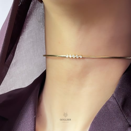 تشوكر ألماس مدور