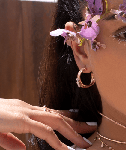 حلق ڤيڤا لا ڤيدا ألماس مدور