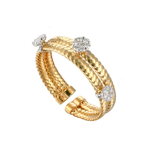 خاتم ذهب عيار 18 و ألماس مدور VS-SI