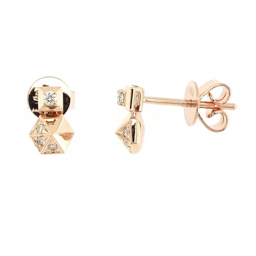 حلق عيار 18 و ألماس مدور VS-SI